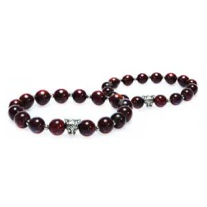 천연원석 실버925 홍옥 재규어 실버 팔찌/밴딩/아이템/수작업/캐주얼/옥팔찌/행운/소원/패션/스타일