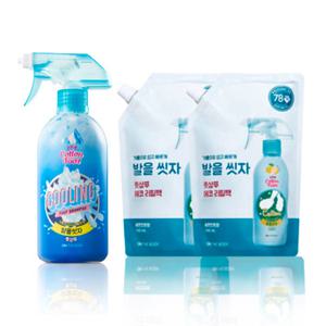 코튼풋 발을씻자 풋샴푸 쿨링 알래스카 빙하수 510ml + 레몬향 리필 500ml 2개