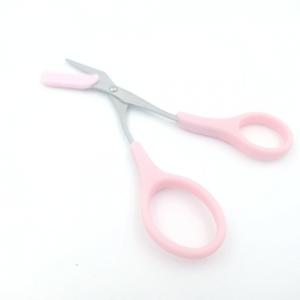 미니 눈썹 숱 정리가위(핑크)