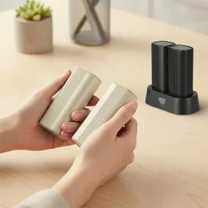 나비 NV46-THW10 양손 듀얼 휴대용 충전식 손난로 전기 핫팩 충전크레들 포함