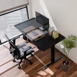 쿠잉 듀얼모터 전동모션데스크 1600 높낮이조절책상 스탠드 테이블 리프트 서서일하는