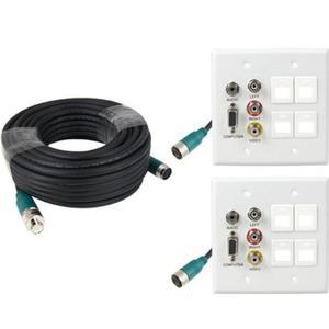 [BZHK3MK5_51]RGB or 3RCA 케이블 월 플레이트 4모듈 15m