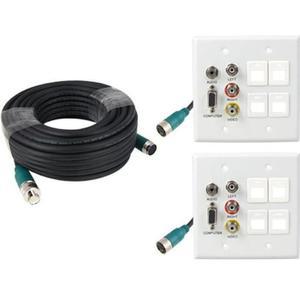 [BZHK3MK7_51]RGB or 3RCA 케이블 월 플레이트 4모듈 25m