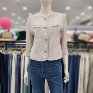 [조이너스]여성정장 24신상 노카라 숏 칠부 여름 자켓JEU5WJK0390_US