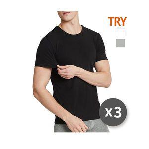 [TRY]남성 T베이직 반팔 티셔츠 3매 세트_P322313504