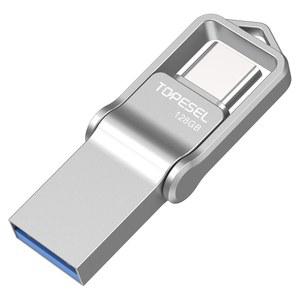 TOPESEL 128GB USB C 플래시 드라이브 듀얼 3.0 A & Type 엄지 UDP-테크 방수 타입 휴대용 OTG 컴퓨터 Mac 스마트폰 태블릿용