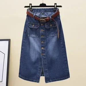 (바로출발)넬디아 버튼 데님 롱스커트_NB1SK003