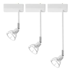 LED MR16 회전 파이프 닥스 레일 조명 100 200 300 화이트 블랙