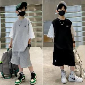 남아 주니어 매트릭스 레이어드 반바지 상하