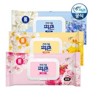 피죤 건조기용 섬유유연제 드라이시트 오리지널 80매