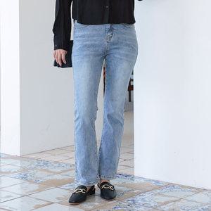 부츠컷 슬림 청바지 스판 숏 롱 여자 하이웨스트 데님팬츠 중청 진청 2color