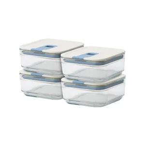 네오플램 퍼펙트씰M 밀폐용기 반찬통 정리용기 정사각350ml 4종 세트