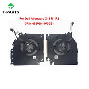 델 에일리언웨어 X15 R1 R2 CPU GPU 냉각 FAN 082VD4 0V0G61 블랙
