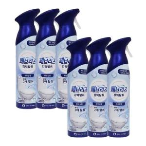 페브리즈 화장실용 에어 프레시 스카이 165g x6 /실내냄새제거/방향제