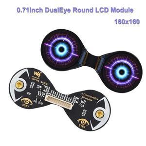 Waveshare IPS 원형 LCD 디스플레이 듀얼 아이 모듈 컨트롤러 ESP32 보드 호환 071 인치 SPI 160X160 GC9D0