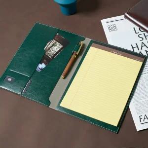 [각인가능] 오브리즈 공방클래식 가죽 메모패드+속지SET 리갈패드 포켓수납