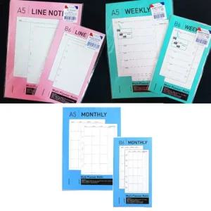 c) 모닝글로리 멀티플래너 주간 월간 라인 리필 내지 (A5/B6)