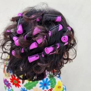 셀프펌 헤어롤 롤러 고무밴드 파마롯드 10개 세트-WFFFWMO