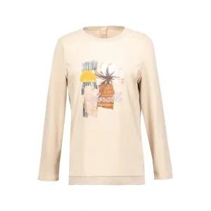 [롯데백화점]벨리시앙 시보리 배색 프린트 블라우스 BL3307