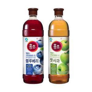 [청정원] 홍초 풋사과 1.5L + 블루베리1.5L