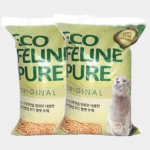 에코펠라인 퓨어 고양이 흡수형 우드펠렛 9.08kgx2