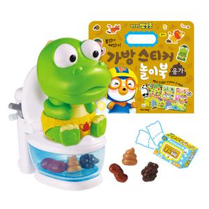 [아이코닉스] 크롱 뿡뿡 응가놀이 + 뽀로로 응가 가방 스티커 놀이북 세트