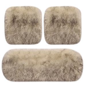 차량용 겨울방석 자동차 커버 차량 등받이 세트 양털방석 방석 앞뒤 다용도