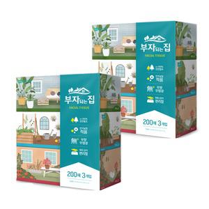 모나리자 천연펄프 각티슈 미용티슈 200매 6입