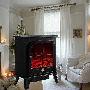 전기벽난로 로망 로미오(중형) 실내 불멍 소형 벽난로 히터 가정용 팬히터 전기 온풍기 아파트 전기 불멍 인테리어 LED 벽난로무드등 실내히터 패치카