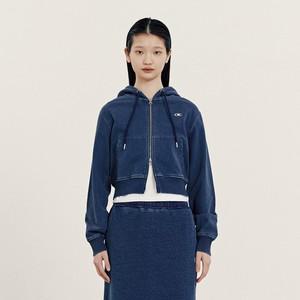 [오아이오아이컬렉션]빈티지 데님스? 크롭 후드집업 [DENIM BLUE]