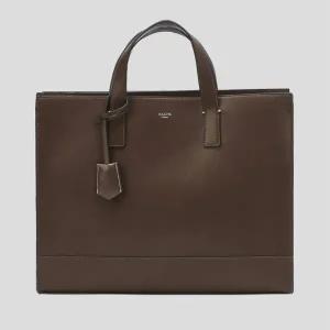 [헤지스](대구신세계)[15인치 노트북 수납가능][선물추천][소량재고] 브라운 로고배색 가죽 서류가방 HJ...