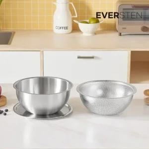 믹싱볼 채반 세트 304 스테인리스 쌀 야채 세척볼 찜기