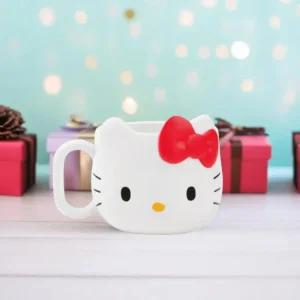 스케이터 헬로키티 머그컵 얼굴 손잡이 머그잔 물잔 귀여운 캐릭터 유아컵 양치컵 240ml