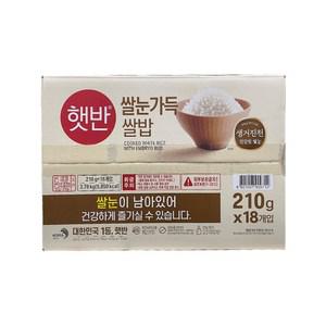 CJ햇반 쌀눈가득 쌀밥 210G X 18개입 코스트코