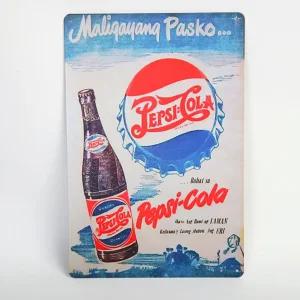 빈티지콜라그림 옛날포스터철제액자 매장실내벽장식철제액자