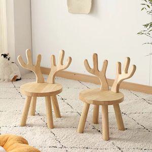 동물 모양 의자 어린이집 캐릭터 스툴 사슴 등받이 우드