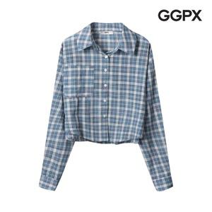 GGPX 원 포켓 크롭 체크 셔츠 (GP3SH014F) 101953