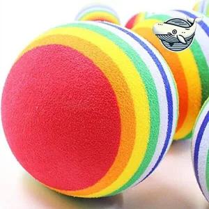 실내 연습용 스펀지 골프공 색동 디자인 골프-WFH710K