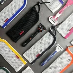 [국내산] 휴대용 면도기 케이스 홀더 커버 일회용 여행용 제모기 메쉬 9color 