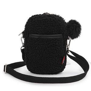 뽀글이 미니 크로스백 가방 캐주얼 신상 핸드백 블랙 여성미니백