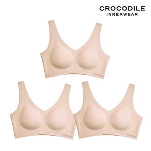 [크로커다일] 감탄브라 소프트 쿨인견 쉘론 패드일체형 V넥 브라3종 다크베이지 CDWBR5N11_3
