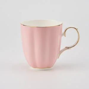 티로직 펌킨 골드림 머그컵 핑크 300ml 도자기 찻잔 커피잔