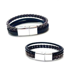 악세사리 국내 핸드메이드 리얼 가죽 자석 남자 블랙 팔찌 4종