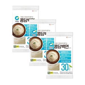 청정원 콩담백면 (사리) 150g 3개 비건 건강국수 콩국수 식단관리 운동 헬스
