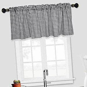 [JHQS81E8_4B]체크 주방창커튼 바란스 106x45cm 주방커텐