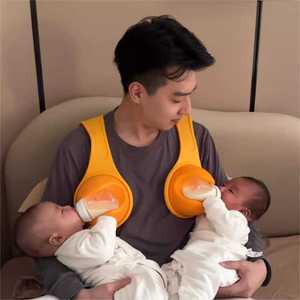 리치힐 모유수유  손이 자유로운 프리핸드 실리콘 젖병 홀더 아빠 전용 핸즈프리 모형 간편 다둥