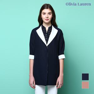 [올리비아로렌] 배색카라 린넨 자켓_2VOCFUTM3371