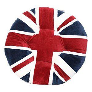 [셀러허브 1][HY305KHJ_55]유니온잭 극세사 사무실 원형방석(대)