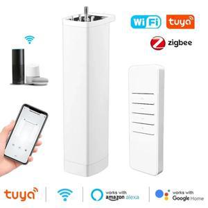 [작업용]스마트 라이프 Tuya Wifi /Zigbee 전기 자동 홈 커튼 셔터 모터 지원 음성 제어 Alexa Google Assi
