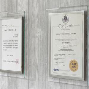 국내생산 개별박스포장 크리스탈형 유리액자 A4크기 상장액자